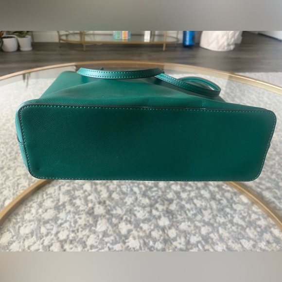 NWT Kate Spade Saffino Leather Green Tote Bag with Bow - Picture 5 of 9